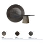 TABLE ATRIUM KER-WOOD ROUND Ø180x74,5H - BRONZE/CHÊNE