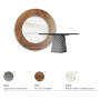 TABLE ATRIUM KER-WOOD ROUND Ø180x74,5H - FUMÉ/NOYER