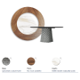 TABLE ATRIUM KER-WOOD ROUND Ø180x74,5H - FUMÉ/NOYER