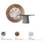 TABLE ATRIUM KER-WOOD ROUND Ø180x74,5H - FUMÉ/NOYER