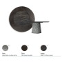 TABLE ATRIUM KER-WOOD ROUND Ø180x74,5H - FUMÉ/CHÊNE