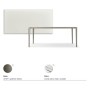 TAVOLO BOULEVARD 180X90X75H - BASE TITANE