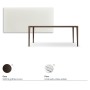 TAVOLO BOULEVARD 180X90X75H - BASE BRONZE