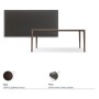 TAVOLO BOULEVARD 180X90X75H - BASE BRONZE