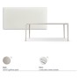 TAVOLO BOULEVARD 180X90X75H - BASE PEARL