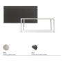 TAVOLO BOULEVARD 200X100X75H - BASE PEARL