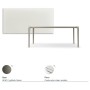 TAVOLO BOULEVARD DRIVE 160/220x90x75h - BASE TITANIUM