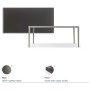 TAVOLO BOULEVARD DRIVE 160/220x90x75h - BASE TITANIUM