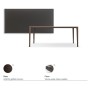 TAVOLO BOULEVARD DRIVE 160/220x90x75h - BASE BRONZE