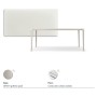 TAVOLO BOULEVARD DRIVE 160/220x90x75h - BASE PEARL