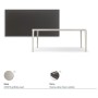 TAVOLO BOULEVARD DRIVE 160/220x90x75h - BASE PEARL