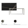 TAVOLO BOULEVARD KERAMIK 160X90X75H - BASE TITANE