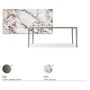 TAVOLO BOULEVARD KERAMIK 160X90X75H - BASE TITANE