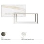 TAVOLO BOULEVARD KERAMIK 180X90X75H - BASE TITANE