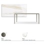 TAVOLO BOULEVARD KERAMIK 180X90X75H - BASE TITANE