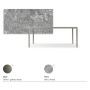 TAVOLO BOULEVARD KERAMIK 180X90X75H - BASE TITANE