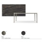 TAVOLO BOULEVARD KERAMIK 200X100X75H - BASE TITANE