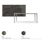 TAVOLO BOULEVARD KERAMIK 200X100X75H - BASE TITANE