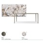 TAVOLO BOULEVARD KERAMIK 200X100X75H - BASE TITANE