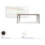 TAVOLO BOULEVARD KERAMIK 160X90X75H - BASE BRONZE