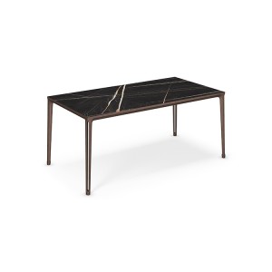 TAVOLO BOULEVARD KERAMIK 180X90X75H - BASE BRONZE