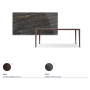 TAVOLO BOULEVARD KERAMIK 180X90X75H - BASE BRONZE