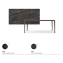 TAVOLO BOULEVARD KERAMIK 200X100X75H - BASE BRONZE