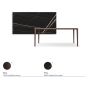 TAVOLO BOULEVARD KERAMIK 200X100X75H - BASE BRONZE