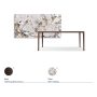 TAVOLO BOULEVARD KERAMIK 200X100X75H - BASE BRONZE