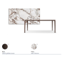 TAVOLO BOULEVARD KERAMIK 200X100X75H - BASE BRONZE