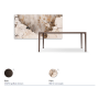TAVOLO BOULEVARD KERAMIK 200X100X75H - BASE BRONZE