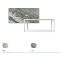 TAVOLO BOULEVARD KERAMIK 160X90X75H - BASE PEARL