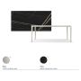 TAVOLO BOULEVARD KERAMIK 180X90X75H - BASE PEARL