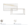 TAVOLO BOULEVARD KERAMIK 200X100X75H - BASE PEARL