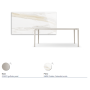 TAVOLO BOULEVARD KERAMIK 200X100X75H - BASE PEARL