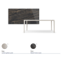 TAVOLO BOULEVARD KERAMIK 200X100X75H - BASE PEARL