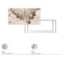 TAVOLO BOULEVARD KERAMIK 200X100X75H - BASE PEARL