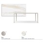 TAVOLO BOULEVARD KERAMIK DRIVE 160/220x90x75h - BASE PEARL