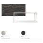 TAVOLO BOULEVARD KERAMIK DRIVE 160/220x90x75h - BASE PEARL