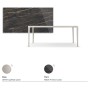 TAVOLO BOULEVARD KERAMIK DRIVE 160/220x90x75h - BASE PEARL