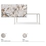TAVOLO BOULEVARD KERAMIK DRIVE 160/220x90x75h - BASE PEARL