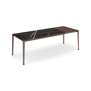 TAVOLO BOULEVARD KERAMIK DRIVE 160/220x90x75h - BASE BRONZE