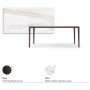 TAVOLO BOULEVARD KERAMIK DRIVE 160/220x90x75h - BASE BRONZE