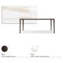 TAVOLO BOULEVARD KERAMIK DRIVE 160/220x90x75h - BASE BRONZE