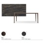TAVOLO BOULEVARD KERAMIK DRIVE 160/220x90x75h - BASE BRONZE