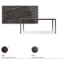 TAVOLO BOULEVARD KERAMIK DRIVE 160/220x90x75h - BASE BRONZE