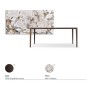 TAVOLO BOULEVARD KERAMIK DRIVE 160/220x90x75h - BASE BRONZE