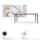 TAVOLO BOULEVARD KERAMIK DRIVE 160/220x90x75h - BASE BRONZE