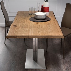 TAVOLO ELVIS WOOD 140x80x75h - BORD IRRÉGULIER (S)