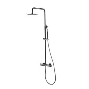 MONZA COLONNE DE DOUCHE THERMOSTATIQUE BLACK GUN METAL